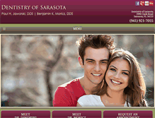 Tablet Screenshot of dentistryofsarasota.com
